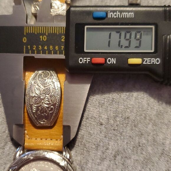 Giordano Replica Indian Head Coin‎ 1914 Watch Womens Concho Leather Band - Picture 10 of 12